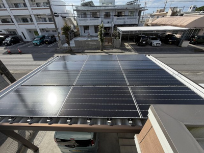 【設備】 | 沖縄市登川（カーポート太陽光パネル付き） | 太陽光パネル付き♪