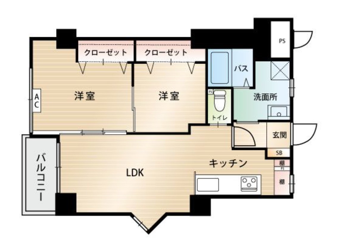 愛宕山ハイリビングの間取り|間取り図です☆
