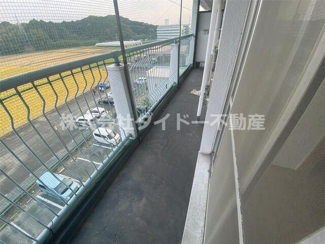横田コーポのバルコニー