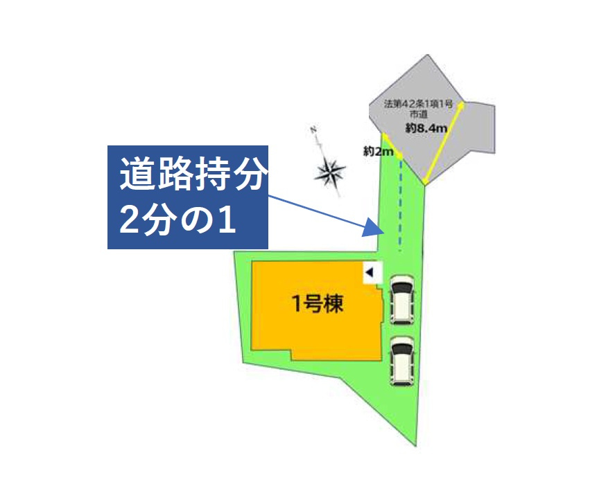 筑紫野市大字牛島第4-1棟（1号棟）の区画図|配置図