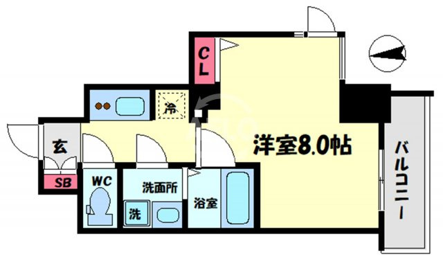 S-RESIDENCE西長堀の間取り|S-RESIDENCE西長堀　間取り