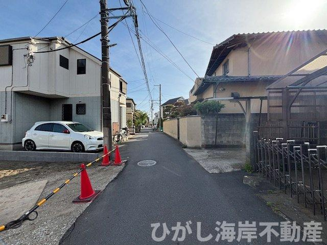茅ケ崎市東海岸北４丁目　売地　全２区画の前面道路含む現地写真|現地外観