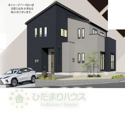 野田市大殿井3期　新築戸建　1号棟の外観パース|2026年9月完成予定です(^^)/お気軽にお問い合わせください。