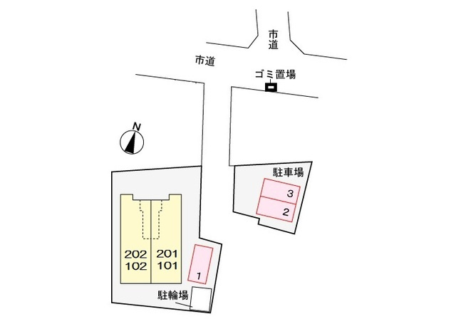飛天のその他|物件配置図。