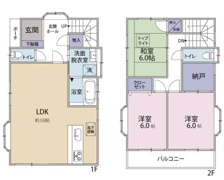 【間取り】 | 川口市大字里　中古戸建