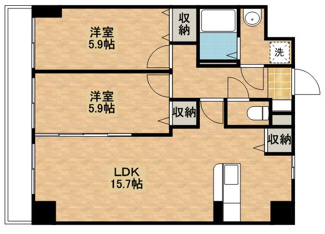 【間取り】 | ソレイユ御蔵町