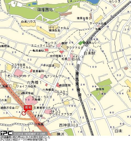 ＮＩＣアーバンハイム白楽の地図