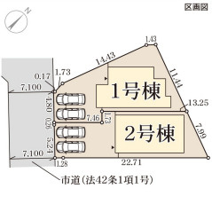 リーブルガーデン堺市中区辻之の区画図