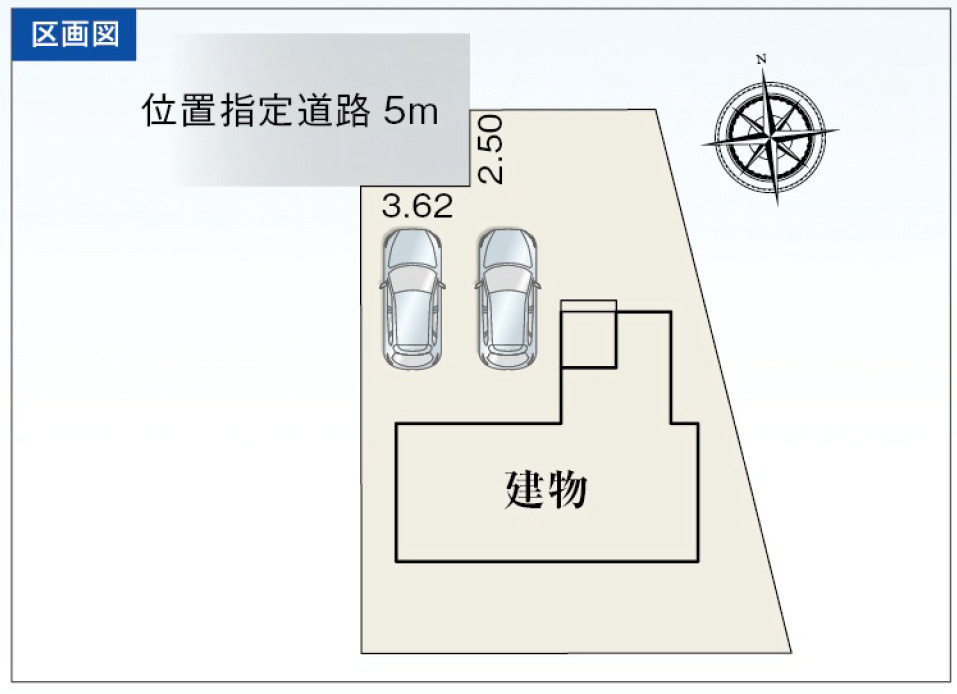 売新築戸建　富士市中野の区画図