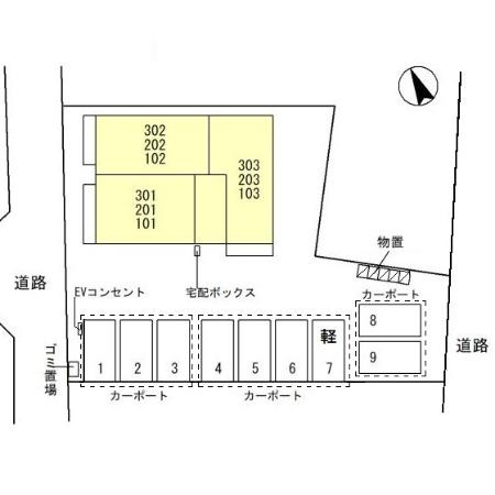 ルミナス磯部町の区画図