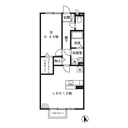 【間取り】 | クレール四季彩の丘　八番館