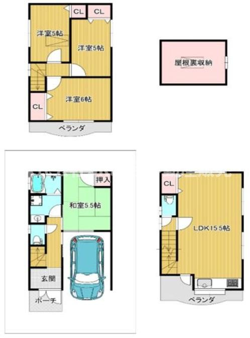 末広町中古戸建の間取り|2026年4月にリフォーム済みで室内大変キレイで新品・未使用の状態で生活できます！