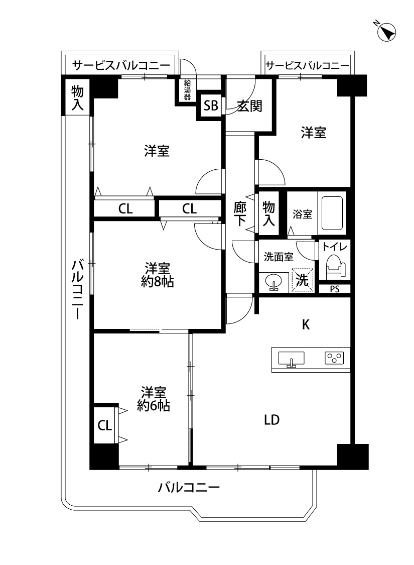 日商岩井太子橋マンションの間取り
