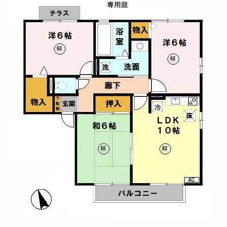 トワイライト　B棟の間取り