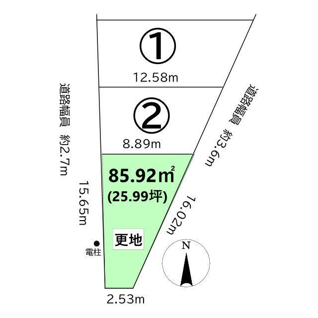 紫竹上竹殿町 土地(3号地)の土地図