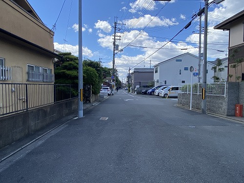 紫竹上竹殿町 土地(3号地)の前面道路含む現地写真