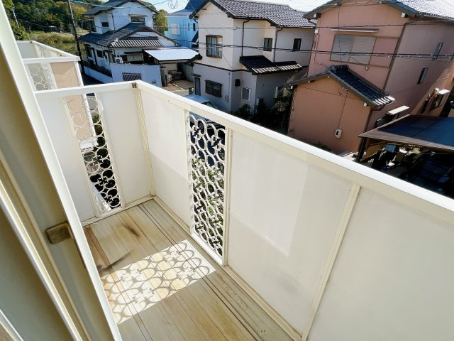 フォレスト山代Aのバルコニー