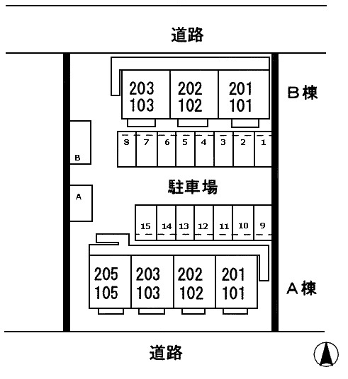 フォレスト山代Aの区画図