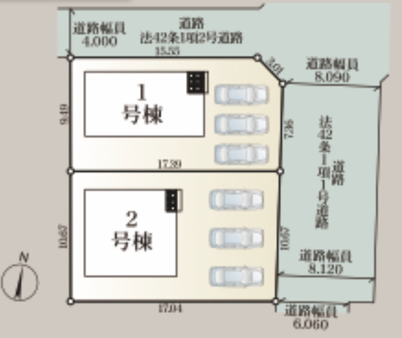 佐賀市高木瀬西　第11　2号棟の区画図|全2棟