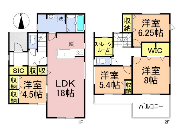 リーブルガーデン　大垣市青木町　全４区画分譲の間取り|■１号棟　■ヤマダ不動産　株式会社リライフ　
■夢のマイホーム購入をフルサポートします！