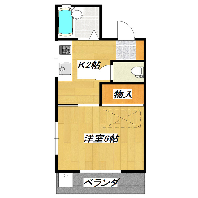 ＭＩコーポの間取り|間取図です。