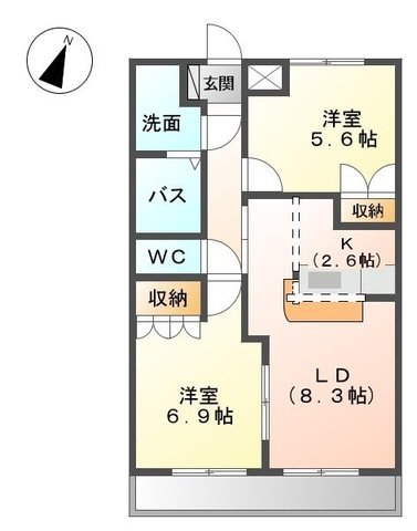 クリアーメゾンＢ・Ｓの間取り|間取図