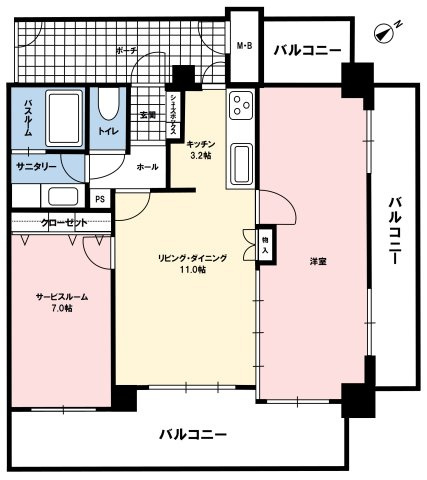 アルファステイツ東福原の間取り