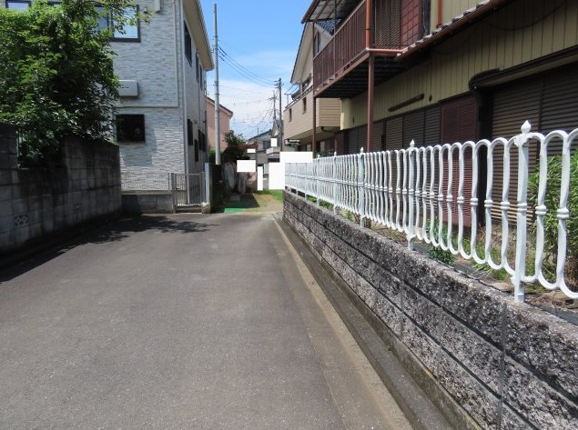 川越市笠幡売地の前面道路含む現地写真