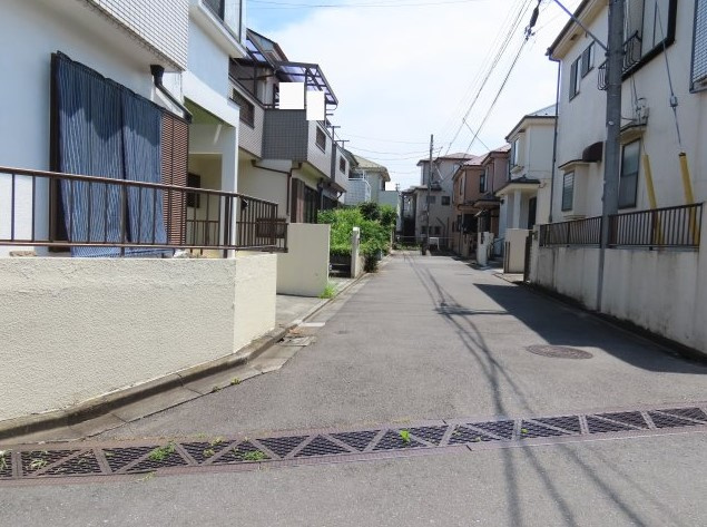 川越市笠幡売地の前面道路含む現地写真