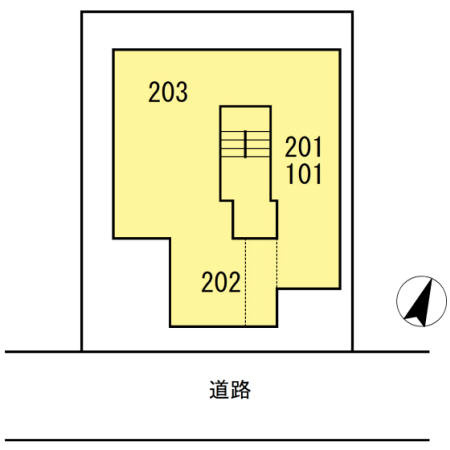 カーサ　フィオーレ小竹町の区画図