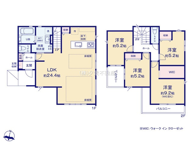 《仲介手数料無料》西東京市北町５丁目1-17新築一戸建てKEIAI GRACEの間取り