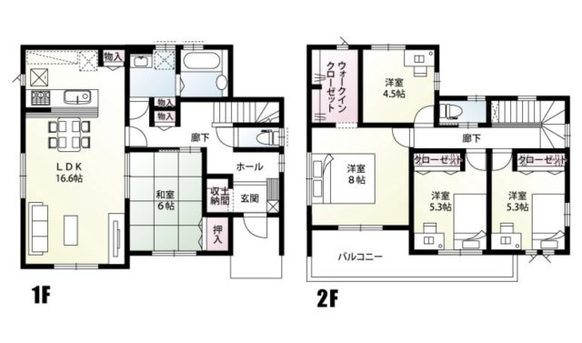 【間取り】 | 加須市南町　新築戸建　全5棟　1号棟