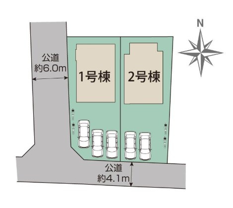 【区画図】 | blooming garden熊谷市赤城町1丁目　新築住宅