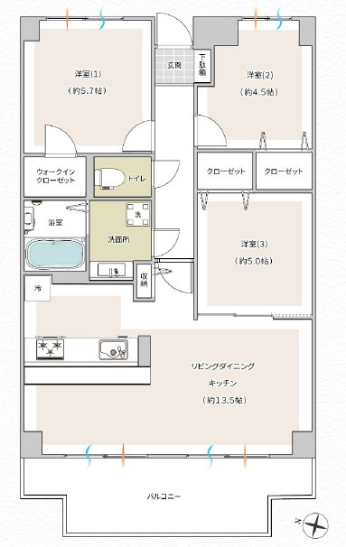 ウッドパーク本厚木の間取り