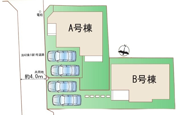 京王線 千歳烏山駅 11分 新築戸建 世田谷区北烏山6丁目の区画図