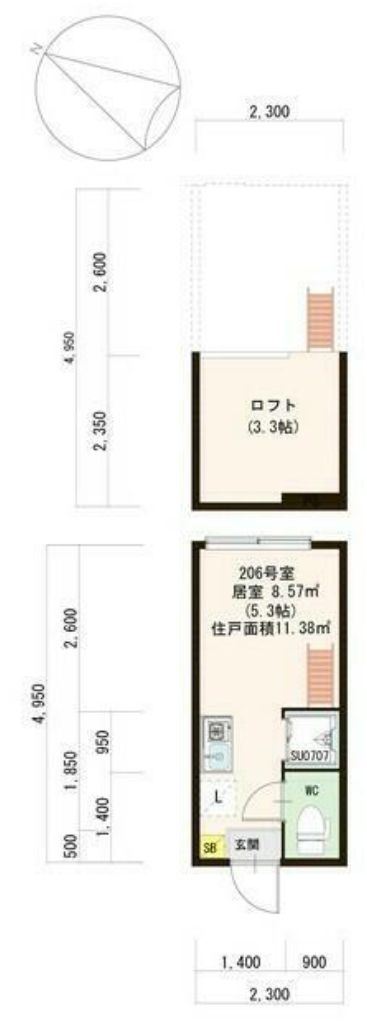 CFハイツ和田の間取り|使用目的色々♪ロフト付です★
