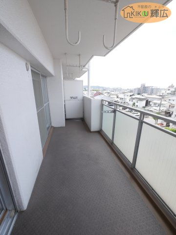 第五恵美酒マンション　5階のバルコニー
