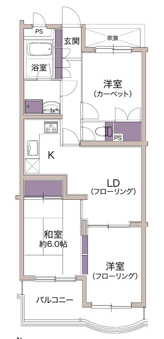 キャニオンマンションひばりヶ丘の間取り