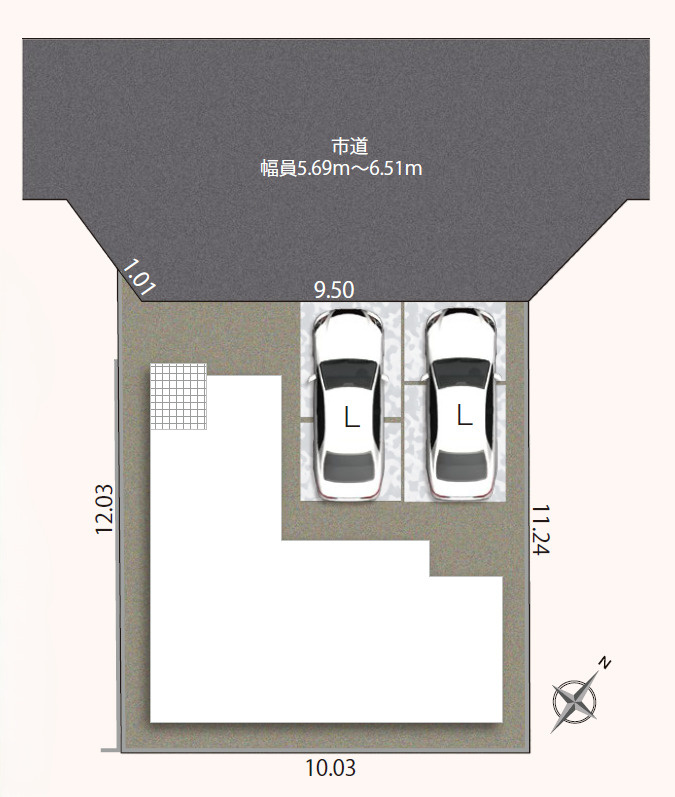 静岡市葵区北二丁目12期　全1棟の区画図