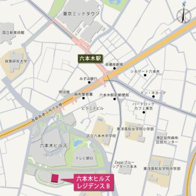 六本木ヒルズレジデンスＢの地図