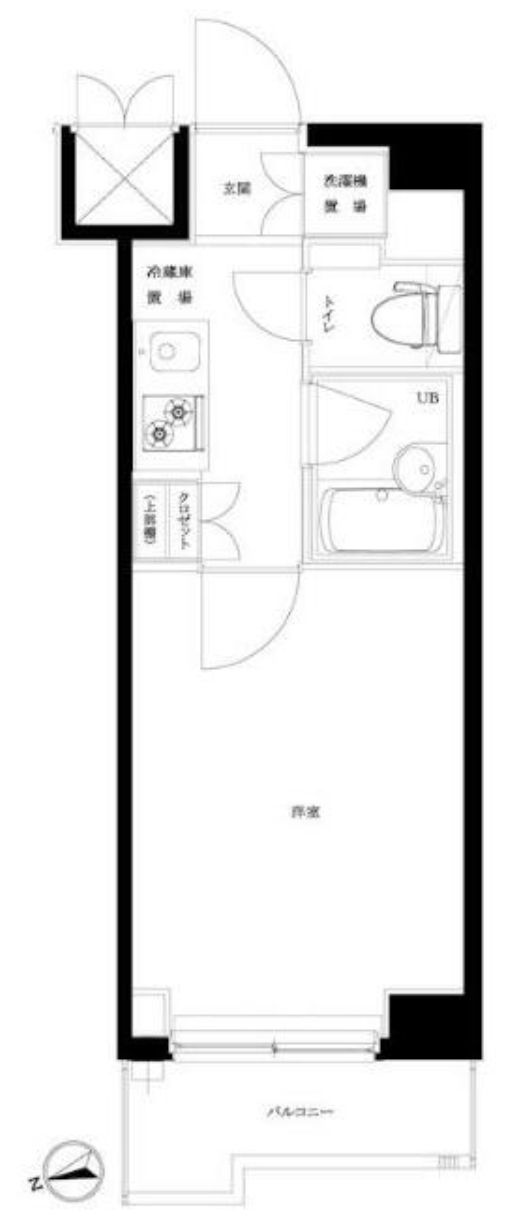 ルーブル北新宿(ルーブルキタシンジュク)の間取り|使いやすい１Kタイプ☆