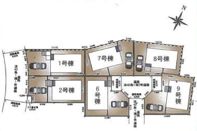 横浜市青葉区美しが丘西2丁目 新築戸建て【仲介手数料無料】の区画図