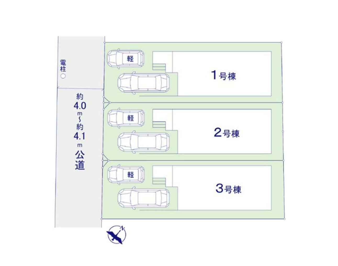 福岡市西区横浜1丁目第6-3棟（3号棟）　の区画図|配置図（3号棟）