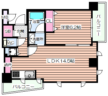 【間取り】 | クロスレジデンス大阪新町