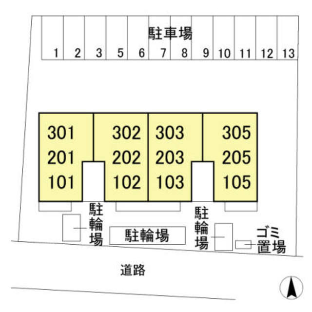 グリーンシャトーのその他|配置図です。