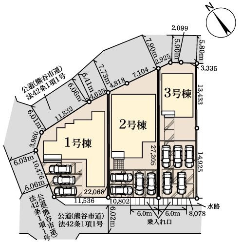 リーブルガーデン．S　熊谷肥塚第３　の区画図|現地区画図