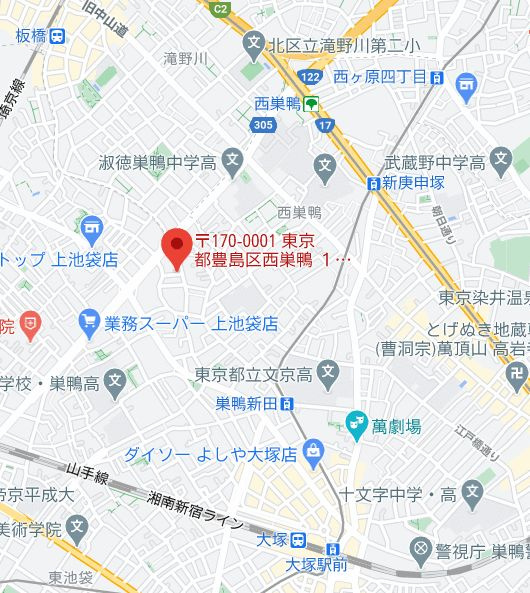 菱和パレス大塚の地図
