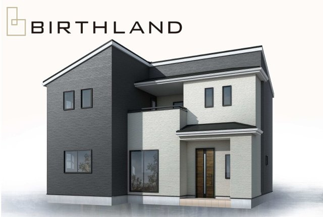 新築戸建・新築建売　福島市八木田第7　吉井田小・岳陽中の外観パース|〈1号棟〉完成予想図　2026年6月完成予定です！同社完成物件ご案内可能です♪
