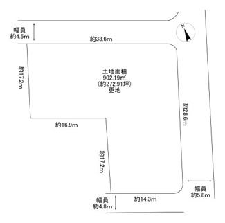 【土地図】 | 川西市緑が丘1丁目22の2　建築条件無土地