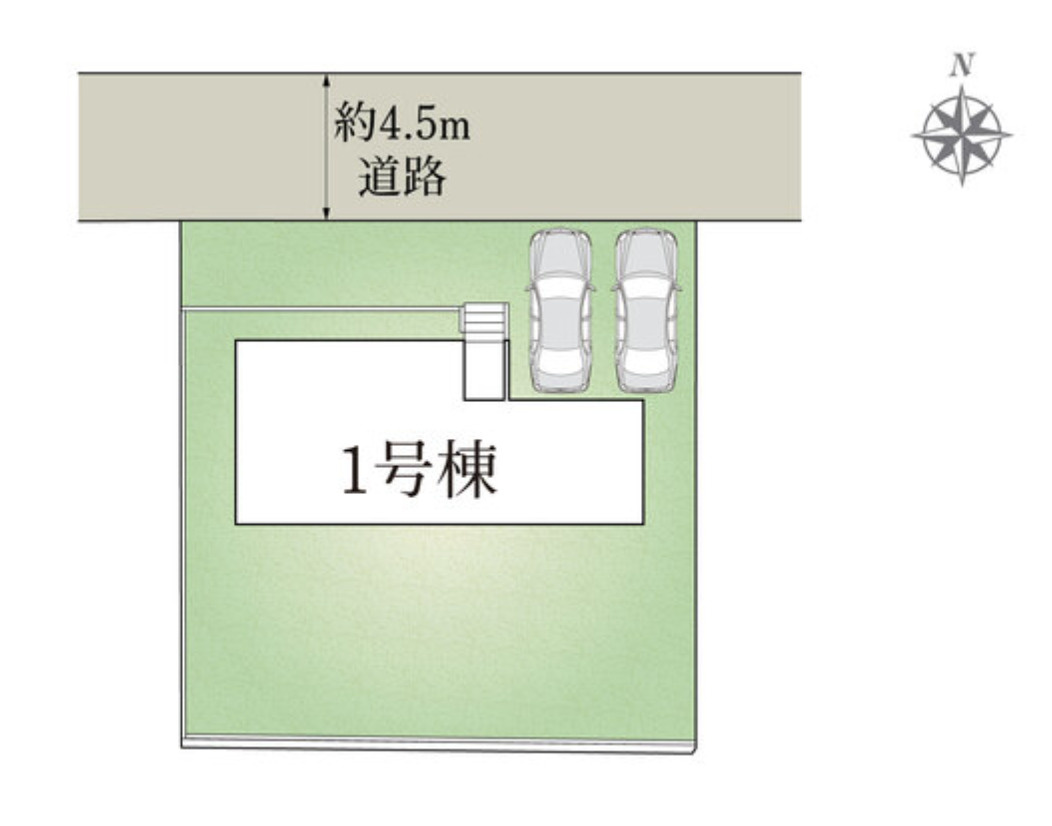 横浜市栄区庄戸３丁目 新築戸建て【仲介手数料無料】カースペース3台の区画図